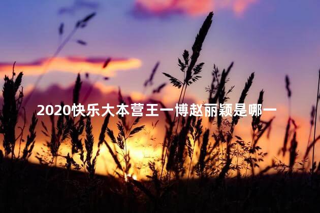 2020快乐大本营王一博赵丽颖是哪一期