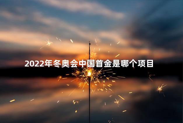 2022年冬奥会中国首金是哪个项目