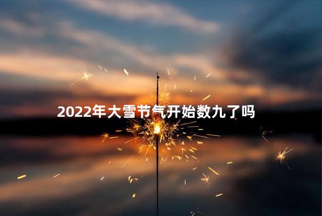 2022年大雪节气开始数九了吗