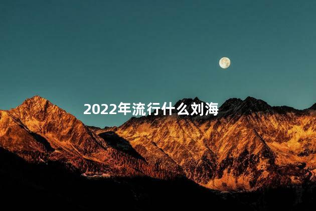 2022年流行什么刘海