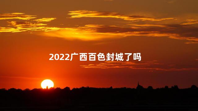 2022广西百色封城了吗