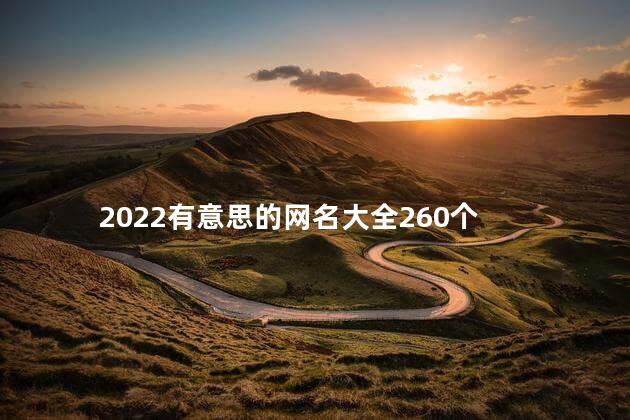 2022有意思的网名大全260个