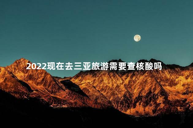 2022现在去三亚旅游需要查核酸吗