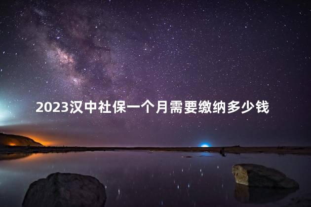 2023汉中社保一个月需要缴纳多少钱费用