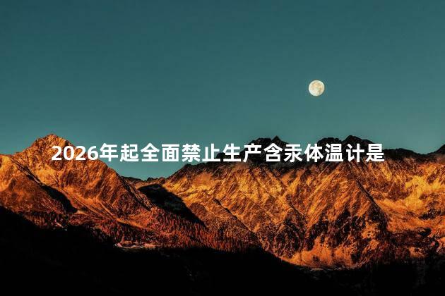 2026年起全面禁止生产含汞体温计是什么情况