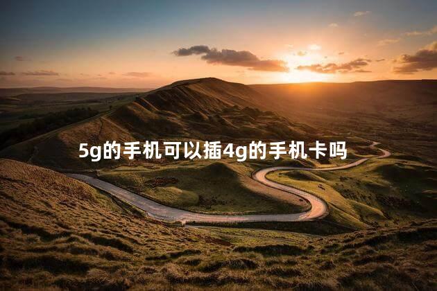 5g的手机可以插4g的手机卡吗