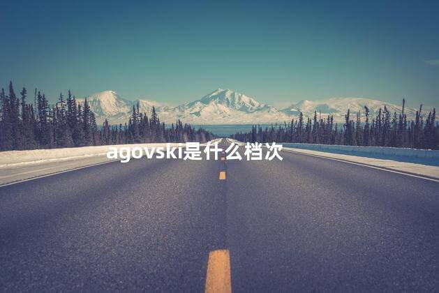 agovski是什么档次