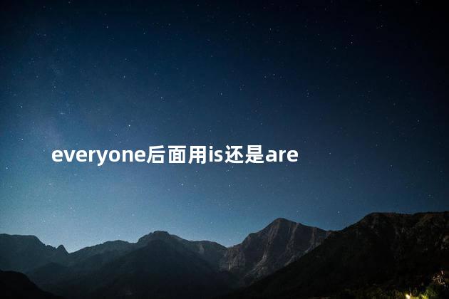 everyone后面用is还是are