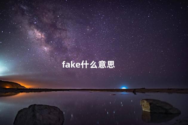 fake什么意思