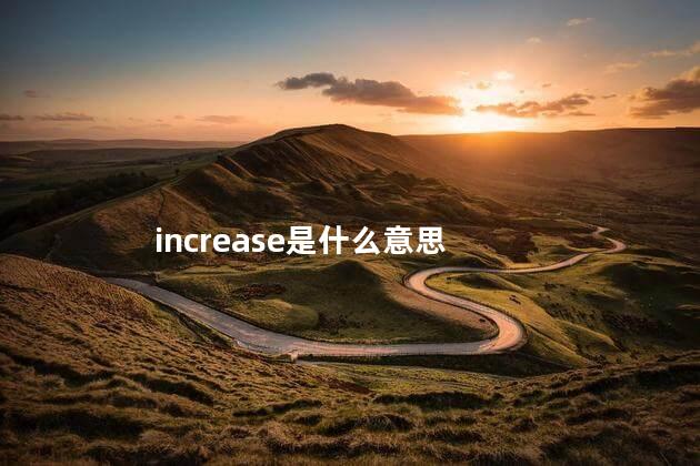 increase是什么意思