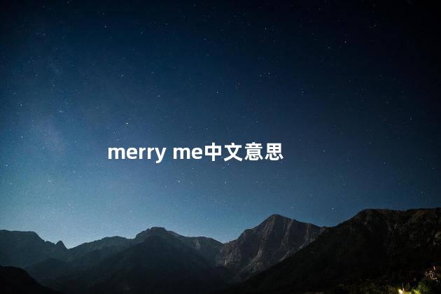 merry me中文意思