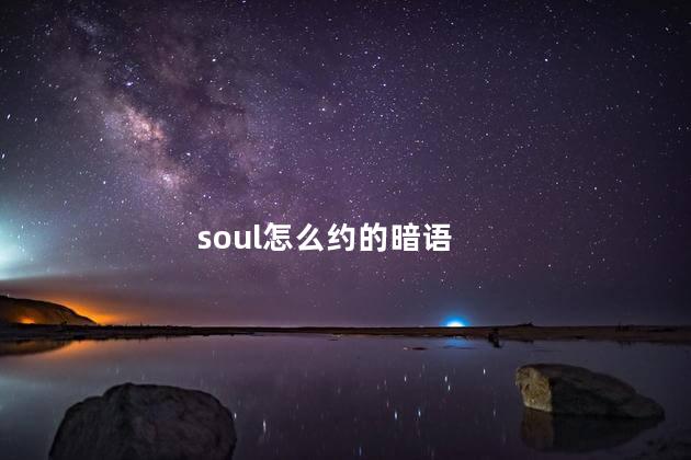 soul怎么约的暗语