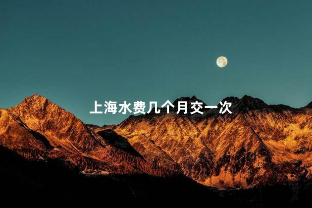 上海水费几个月交一次