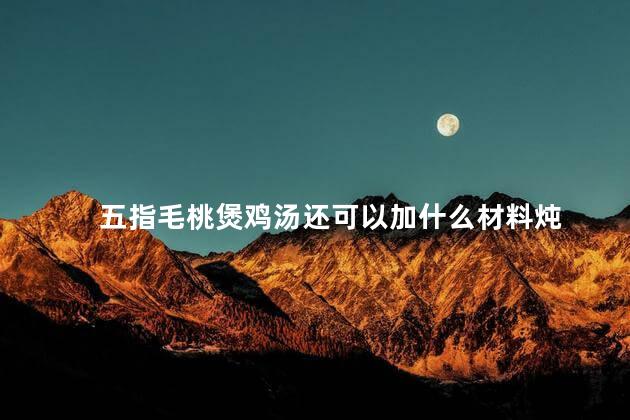 五指毛桃煲鸡汤还可以加什么材料炖