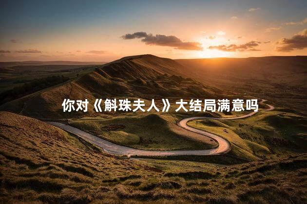 你对《斛珠夫人》大结局满意吗
