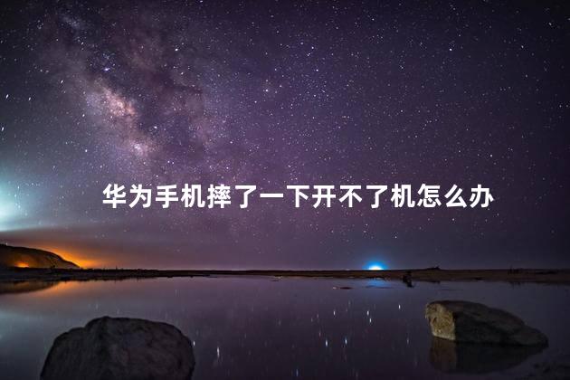 华为手机摔了一下开不了机怎么办