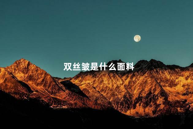 双丝皱是什么面料