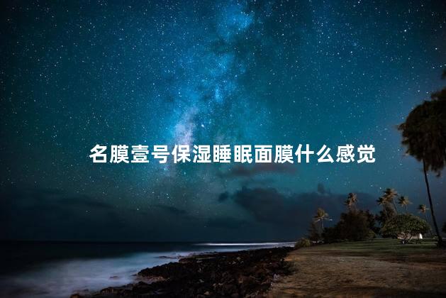 名膜壹号保湿睡眠面膜什么感觉