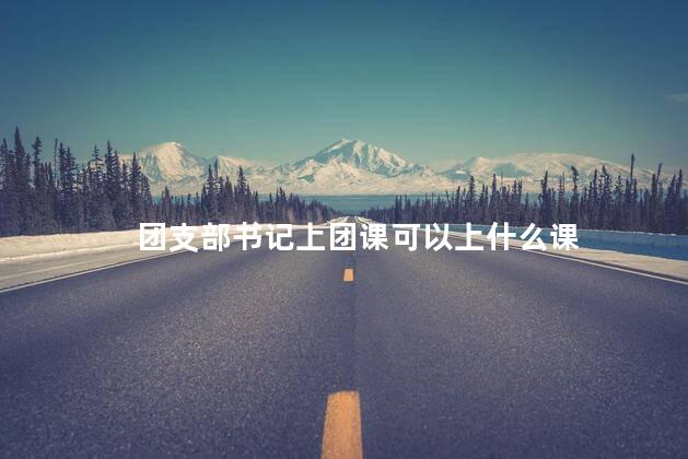 团支部书记上团课可以上什么课，团支部书记上团课可以上什么活动