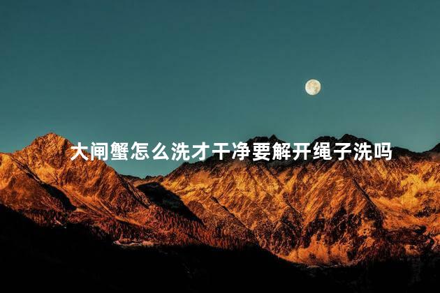 大闸蟹怎么洗才干净要解开绳子洗吗