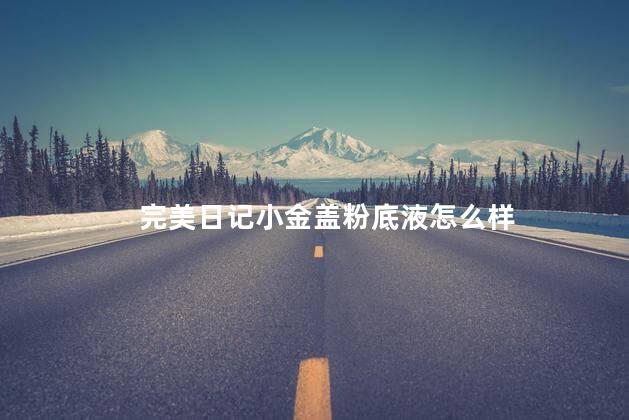 完美日记小金盖粉底液怎么样