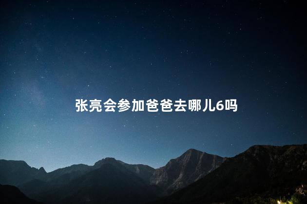 张亮会参加爸爸去哪儿6吗