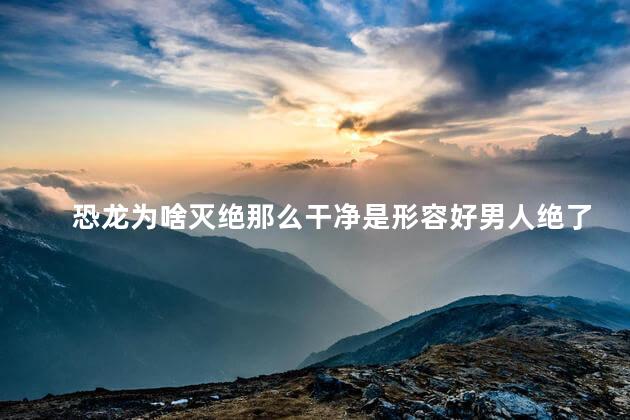 恐龙为啥灭绝那么干净是形容好男人绝了吗
