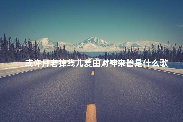 或许月老掉线儿爱由财神来管是什么歌