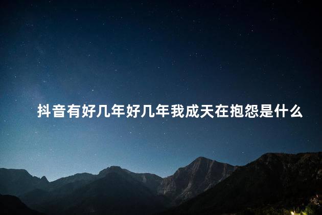 抖音有好几年好几年我成天在抱怨是什么歌