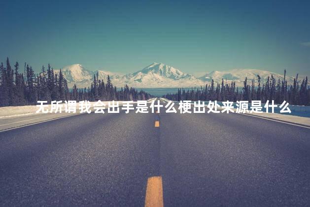 无所谓我会出手是什么梗出处来源是什么