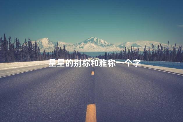 星星的别称和雅称一个字