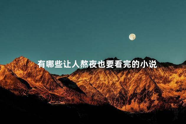 有哪些让人熬夜也要看完的小说