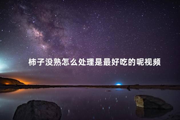 柿子没熟怎么处理是最好吃的呢视频