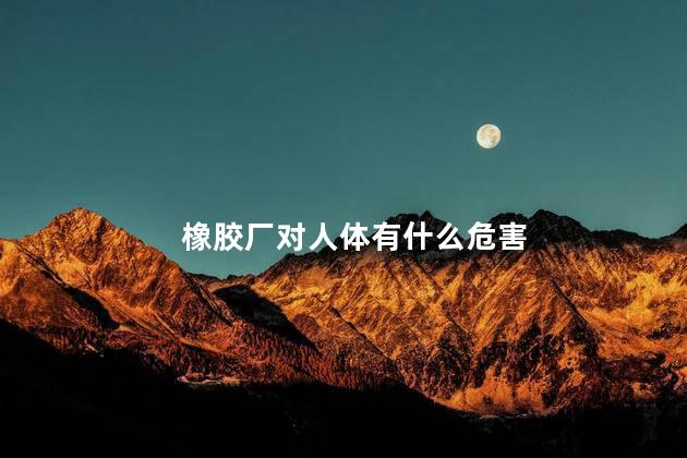 橡胶厂对人体有什么危害