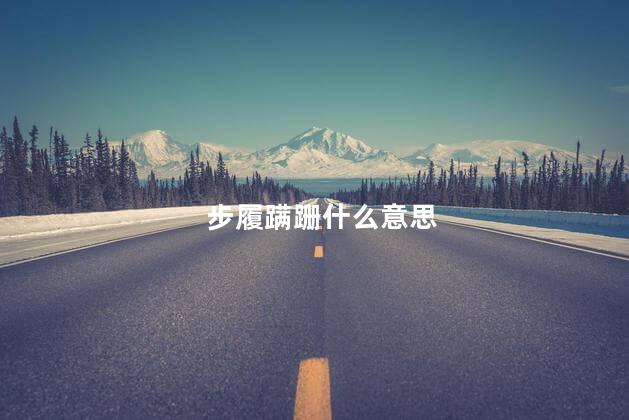 步履蹒跚什么意思