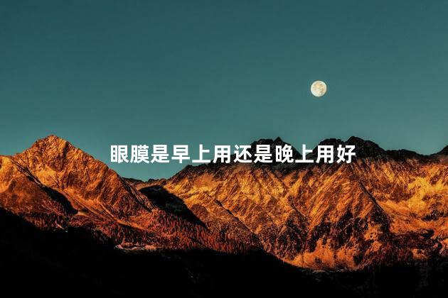 眼膜是早上用还是晚上用好