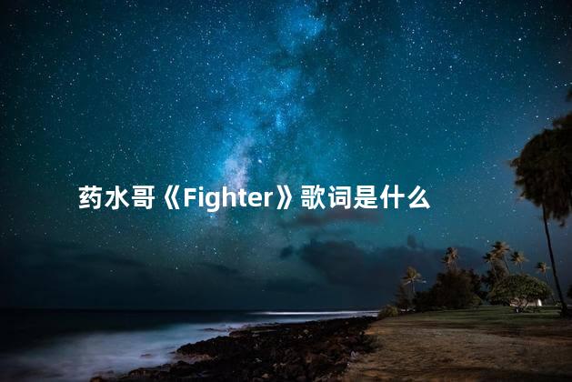 药水哥《Fighter》歌词是什么