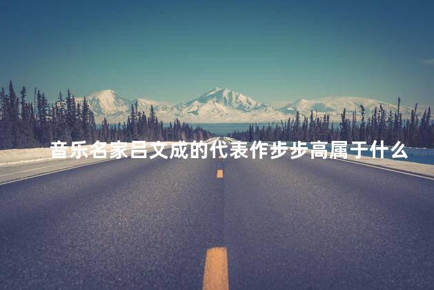 音乐名家吕文成的代表作步步高属于什么音乐