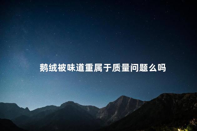 鹅绒被味道重属于质量问题么吗